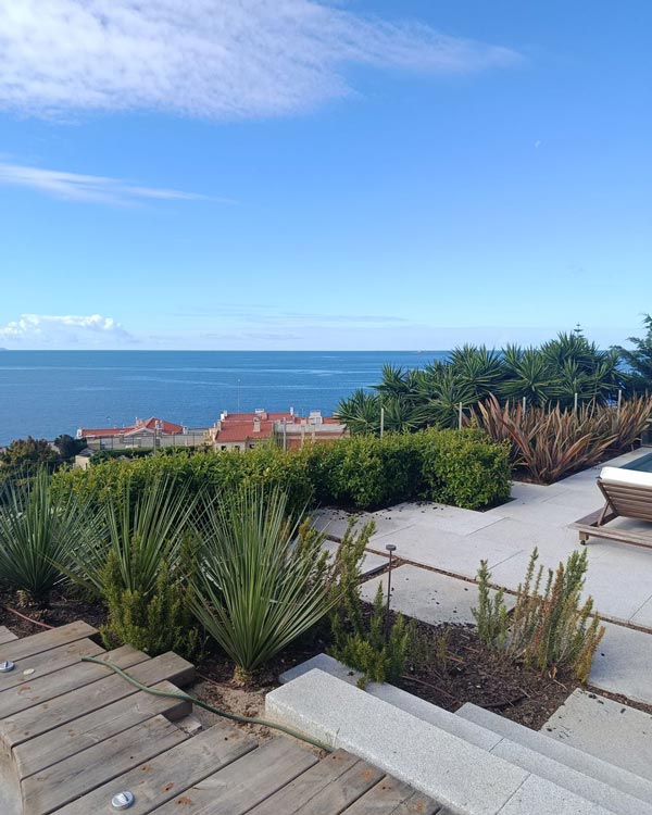 Jardim ornamental de residência privada